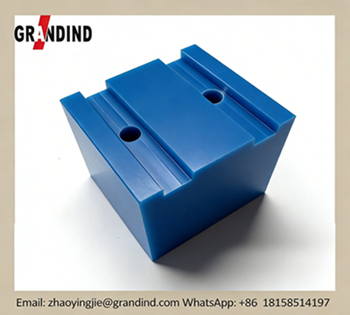 CNC-gefreesd blauw nylon kunststof structureel onderdeel